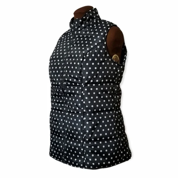 Woman Within Polkadot Black and White Warm Vest Woman Size M - Picture 3 of 8
